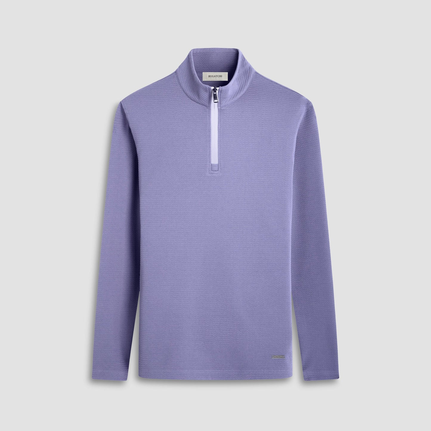 Bugatchi Textured Performance Quarter-Zip Pullover Peacock