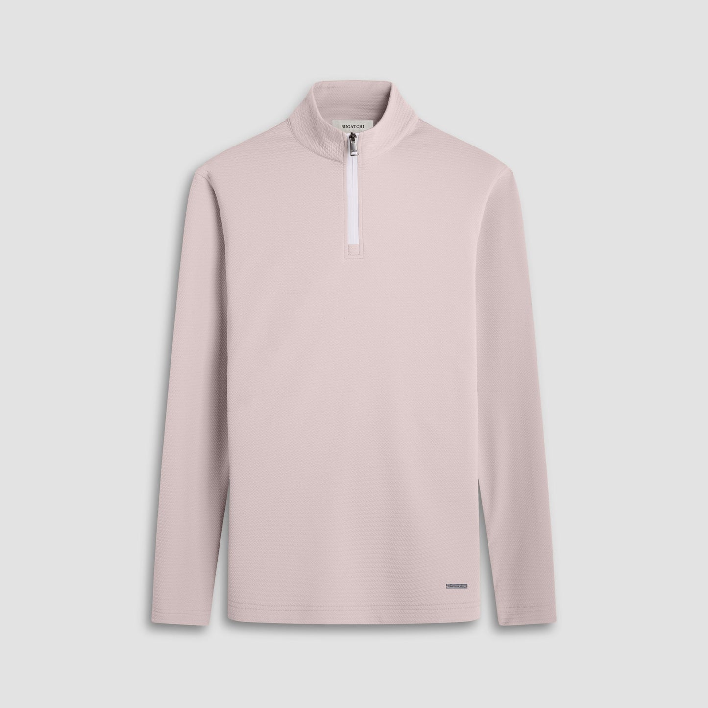 Bugatchi Textured Performance Quarter-Zip Pullover Sand