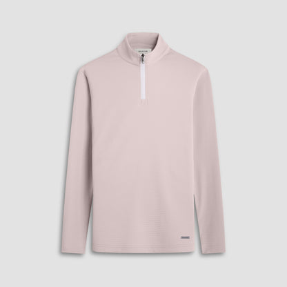 Bugatchi Textured Performance Quarter-Zip Pullover Sand