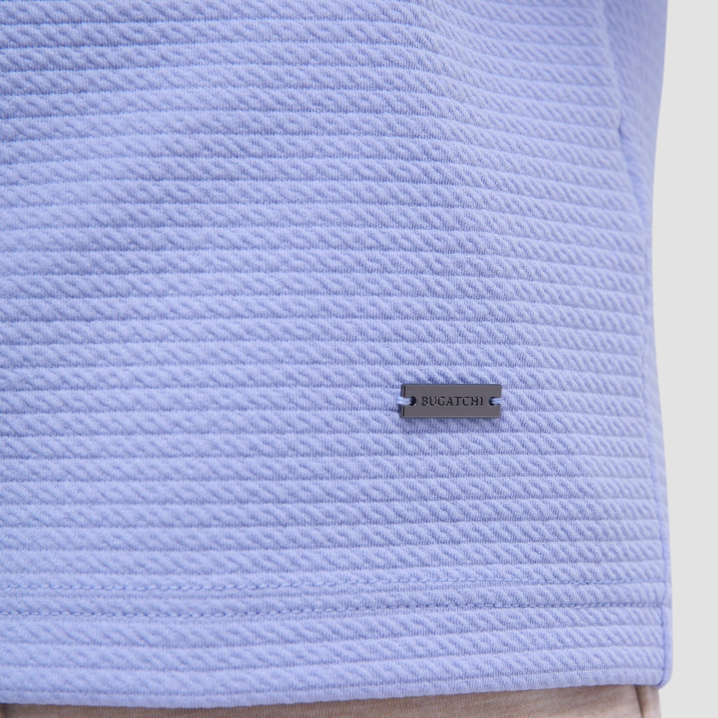 Bugatchi Textured Performance Quarter-Zip Pullover Sky