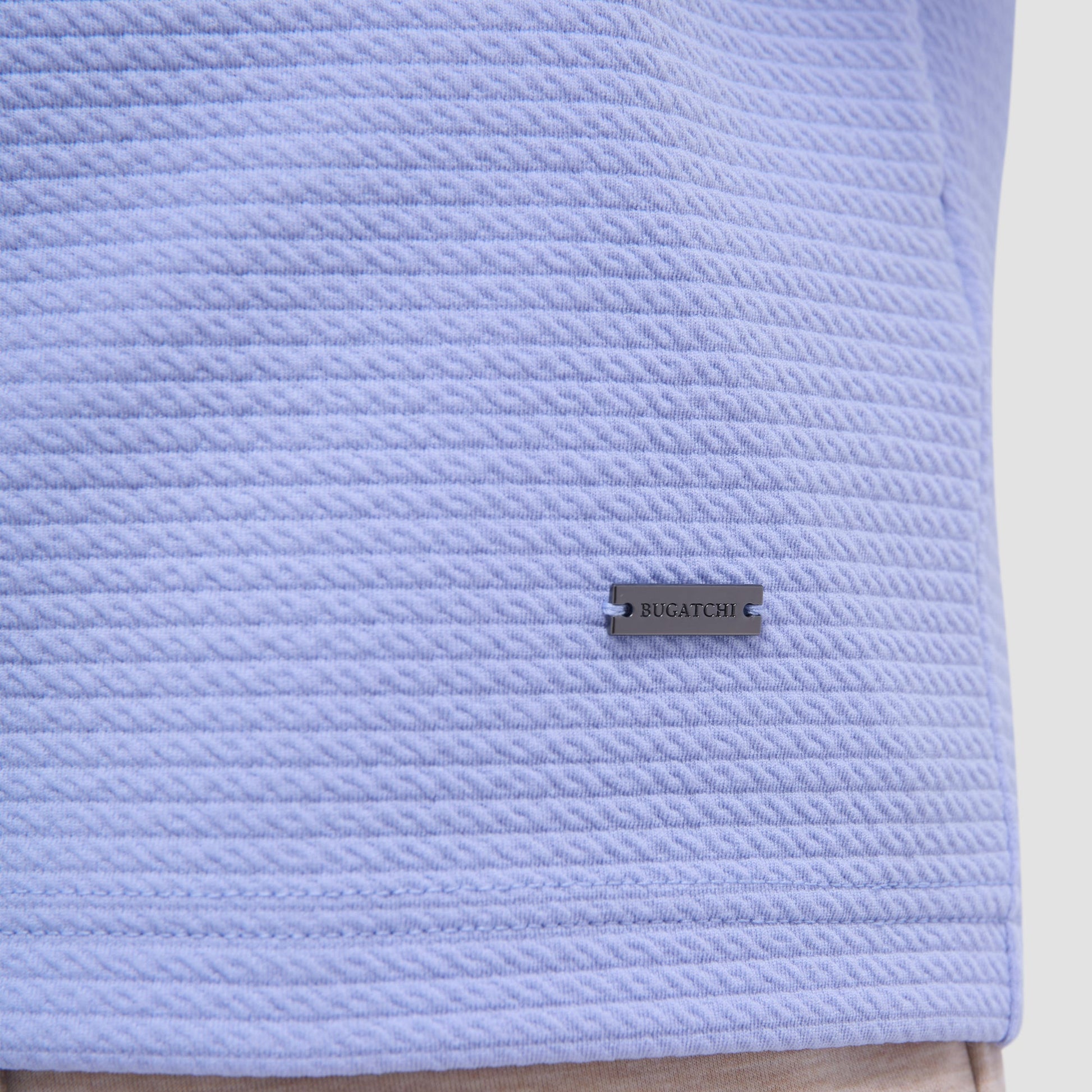 Bugatchi Textured Performance Quarter-Zip Pullover Sky