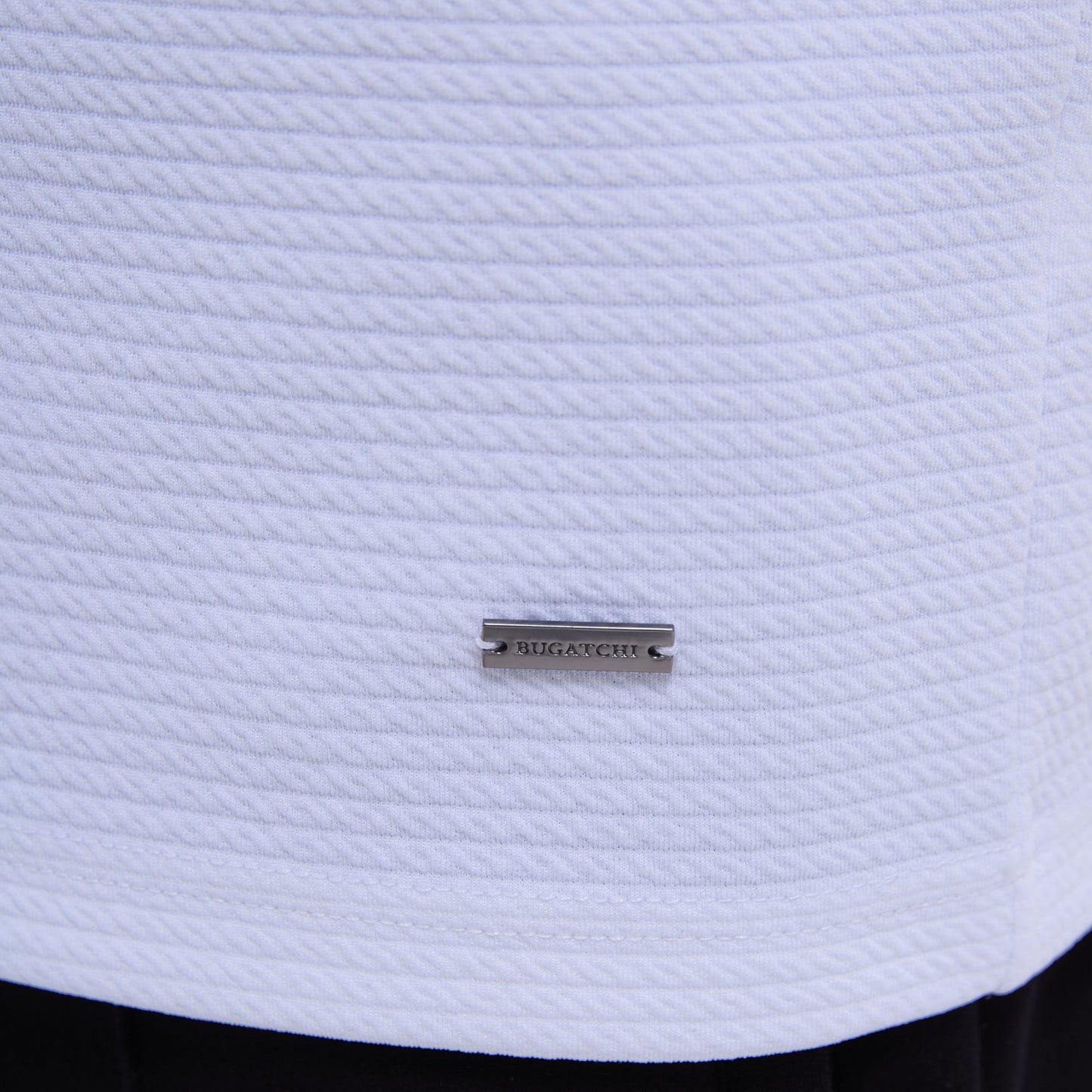 Bugatchi Textured Performance Quarter-Zip Pullover White
