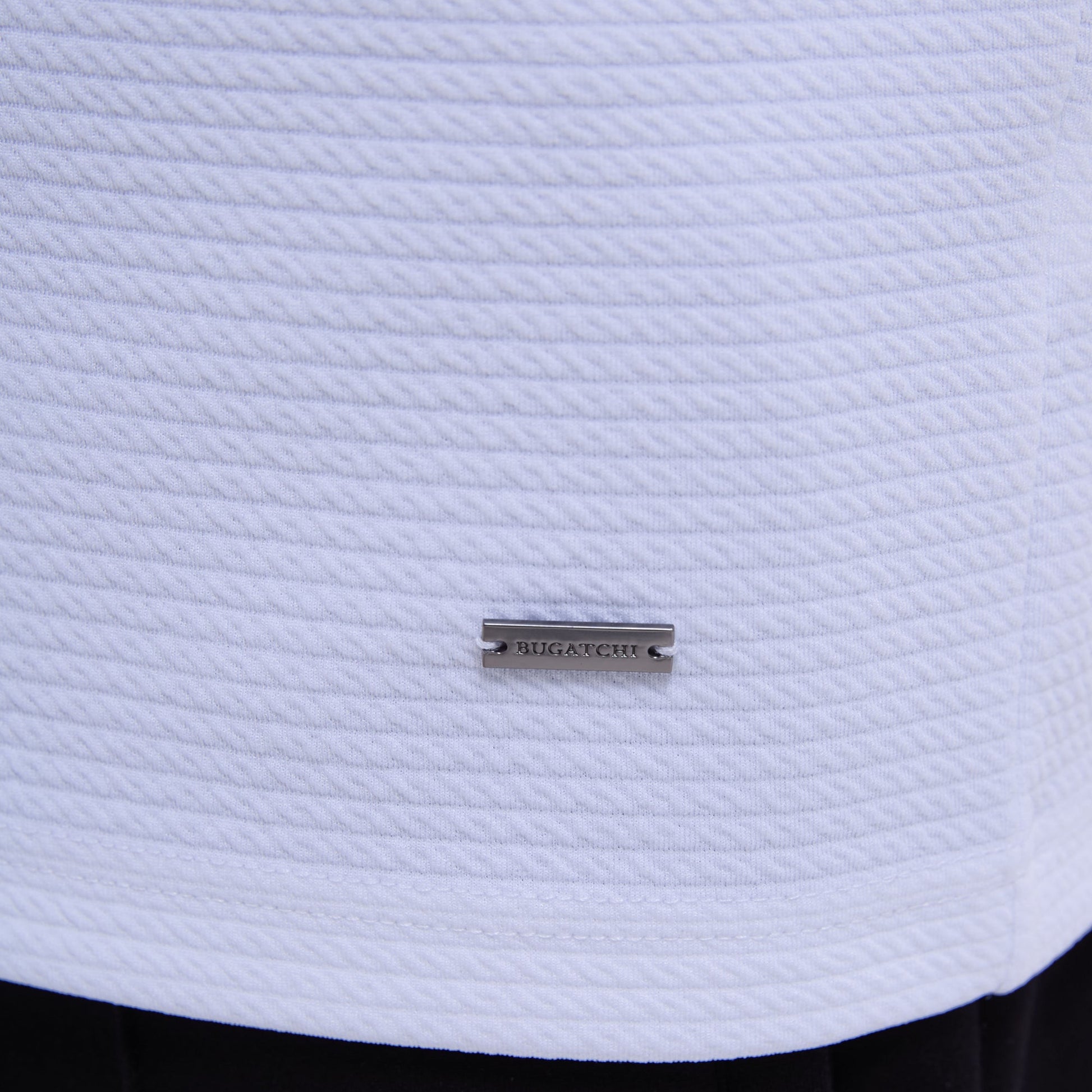 Bugatchi Textured Performance Quarter-Zip Pullover White