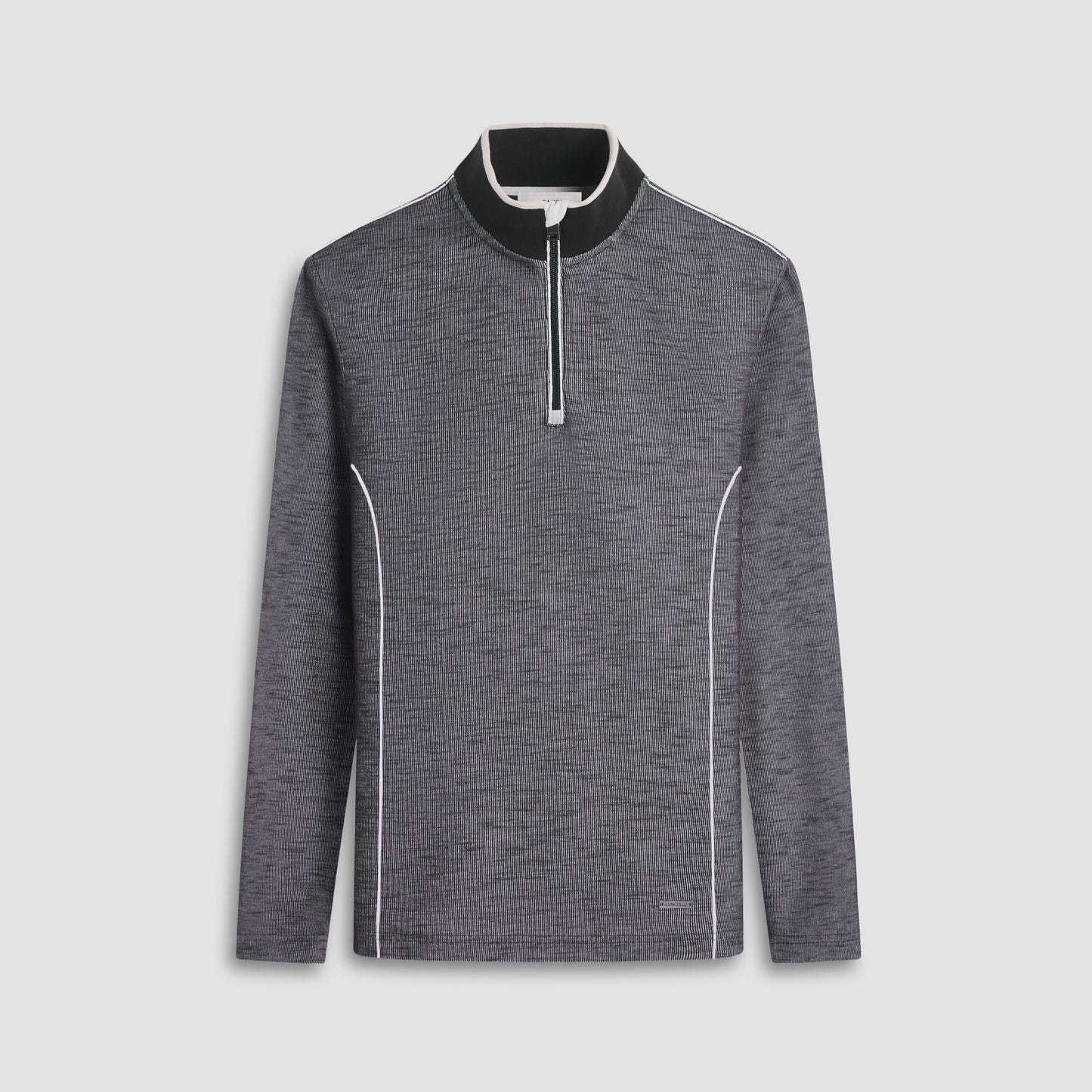 Bugatchi Jacquard Performance Quarter-Zip Pullover Black