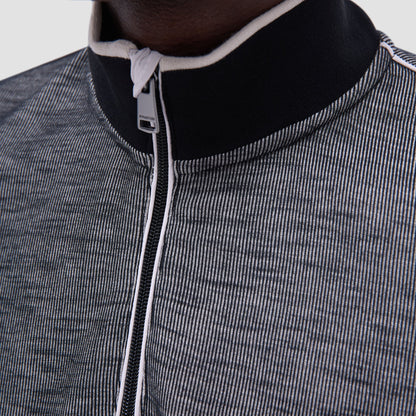 Bugatchi Jacquard Performance Quarter-Zip Pullover Black