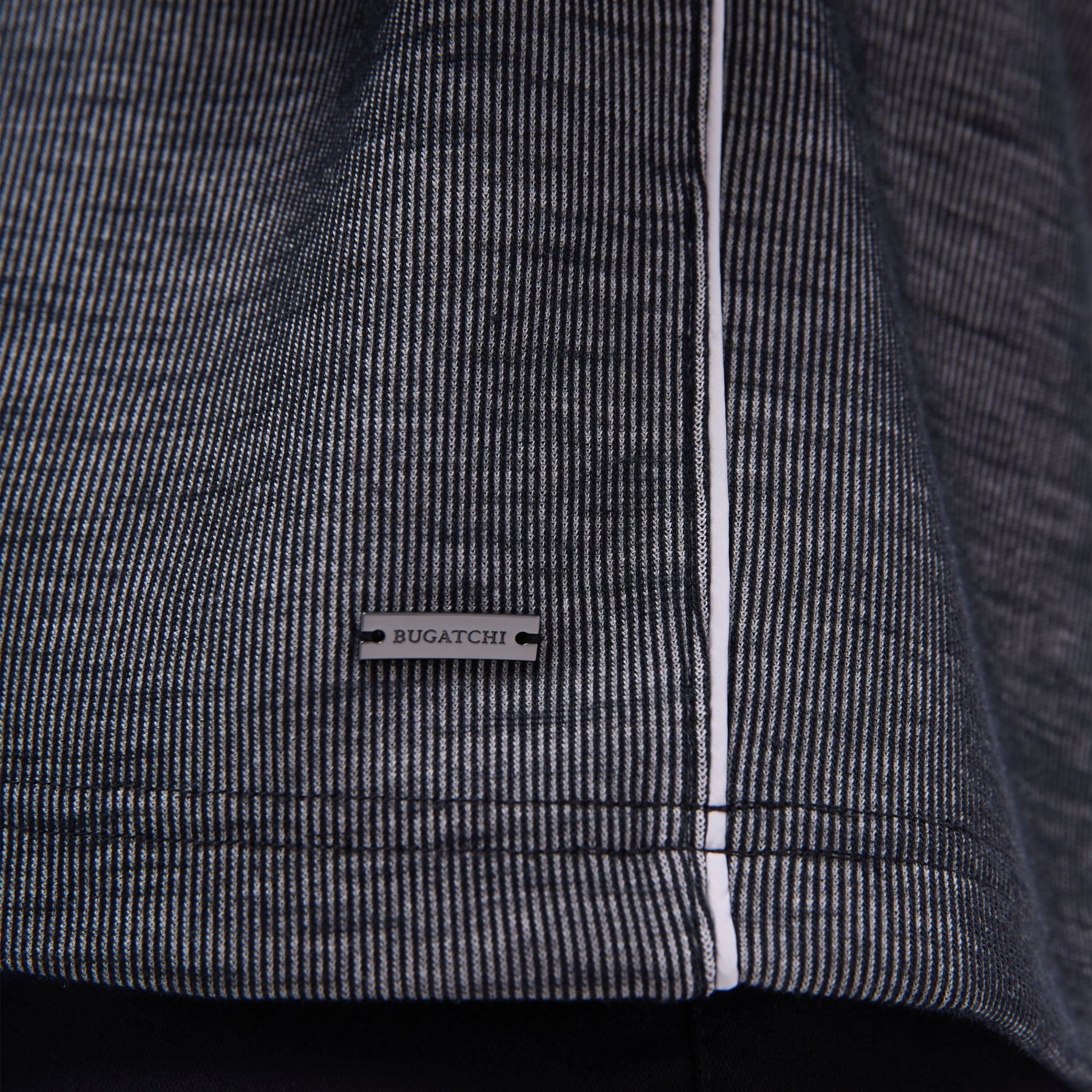 Bugatchi Jacquard Performance Quarter-Zip Pullover Black