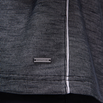 Bugatchi Jacquard Performance Quarter-Zip Pullover Black
