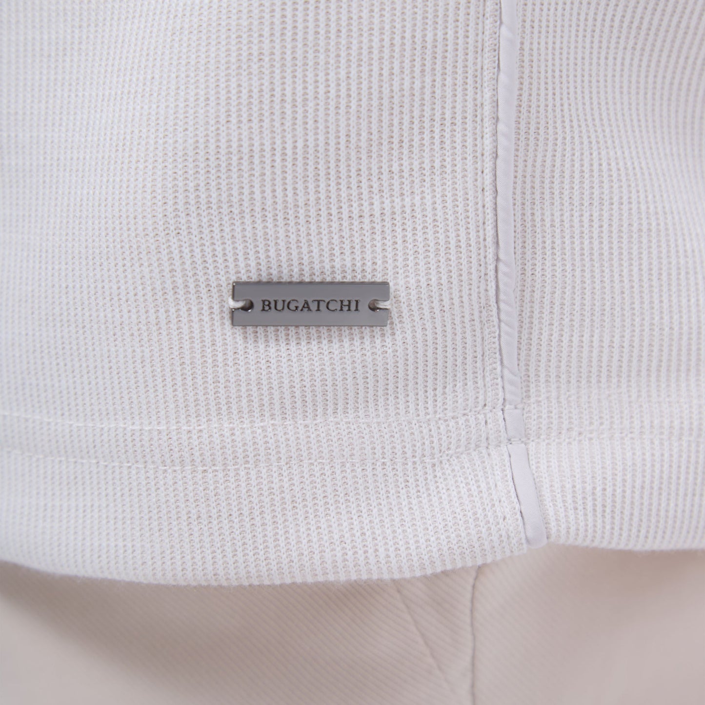Bugatchi Jacquard Performance Quarter-Zip Pullover Chalk