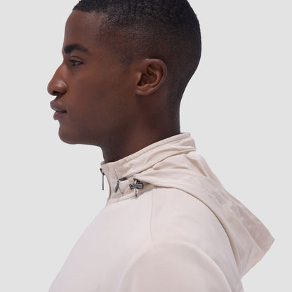 Bugatchi Soft Touch™ Solid Quarter-Zip Pullover With Hood Almond
