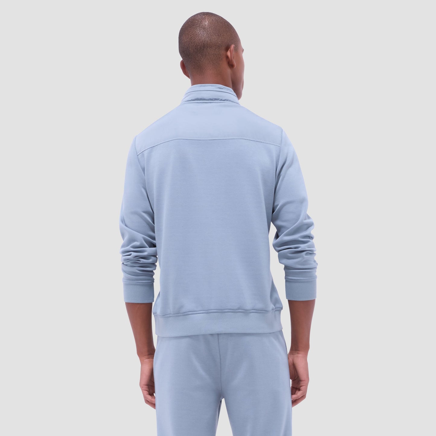 Bugatchi Soft Touch™ Solid Quarter-Zip Pullover With Hood Shark