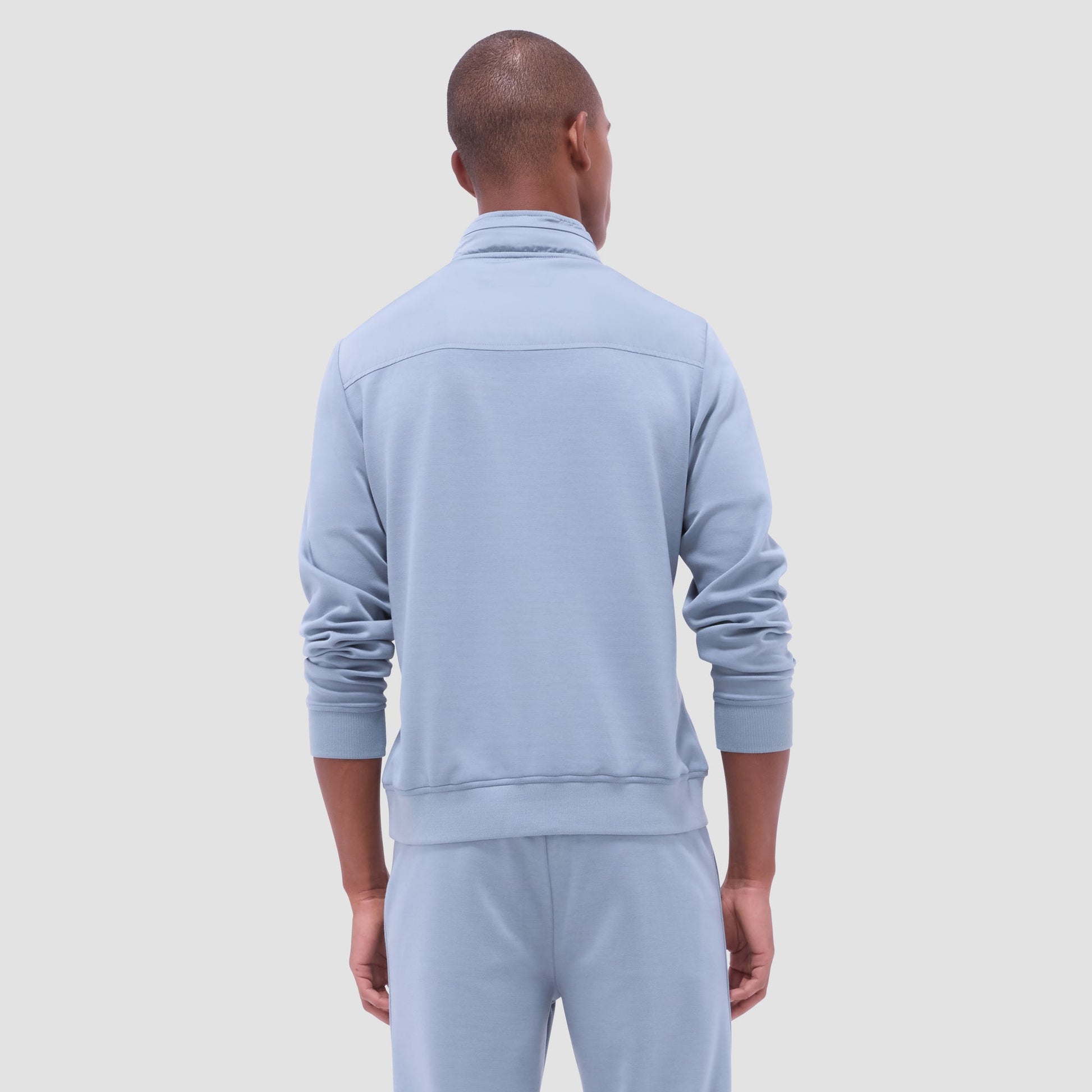 Bugatchi Soft Touch™ Solid Quarter-Zip Pullover With Hood Shark