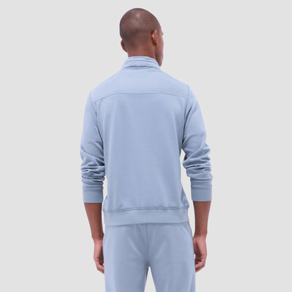 Bugatchi Soft Touch™ Solid Quarter-Zip Pullover With Hood Shark
