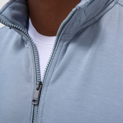 Bugatchi Soft Touch™ Solid Quarter-Zip Pullover With Hood Shark
