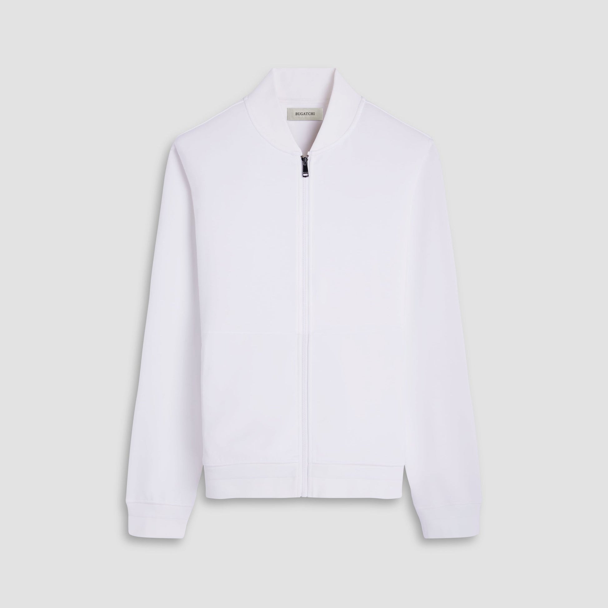 Bugatchi Soft Touch™ Solid Bomber Jacket Chalk