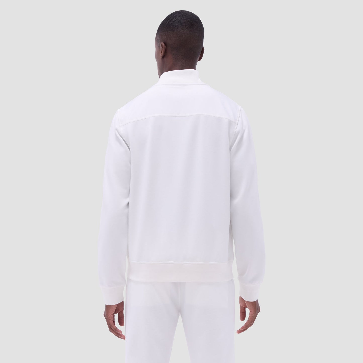 Bugatchi Soft Touch™ Solid Bomber Jacket Chalk