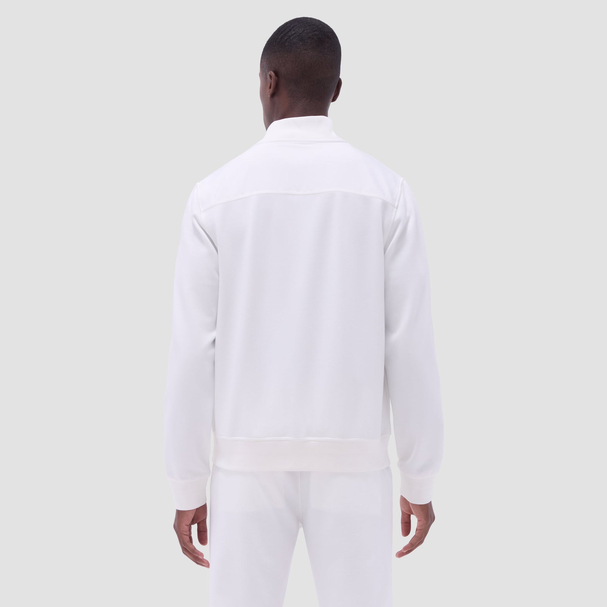 Bugatchi Soft Touch™ Solid Bomber Jacket Chalk