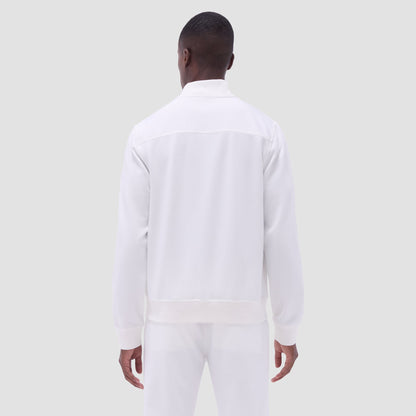 Bugatchi Soft Touch™ Solid Bomber Jacket Chalk