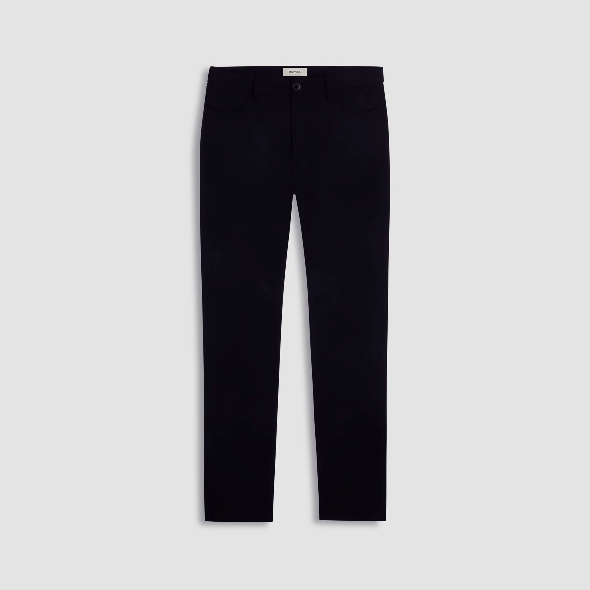 Bugatchi Soft Touch™ Solid Five-Pocket Pants Black