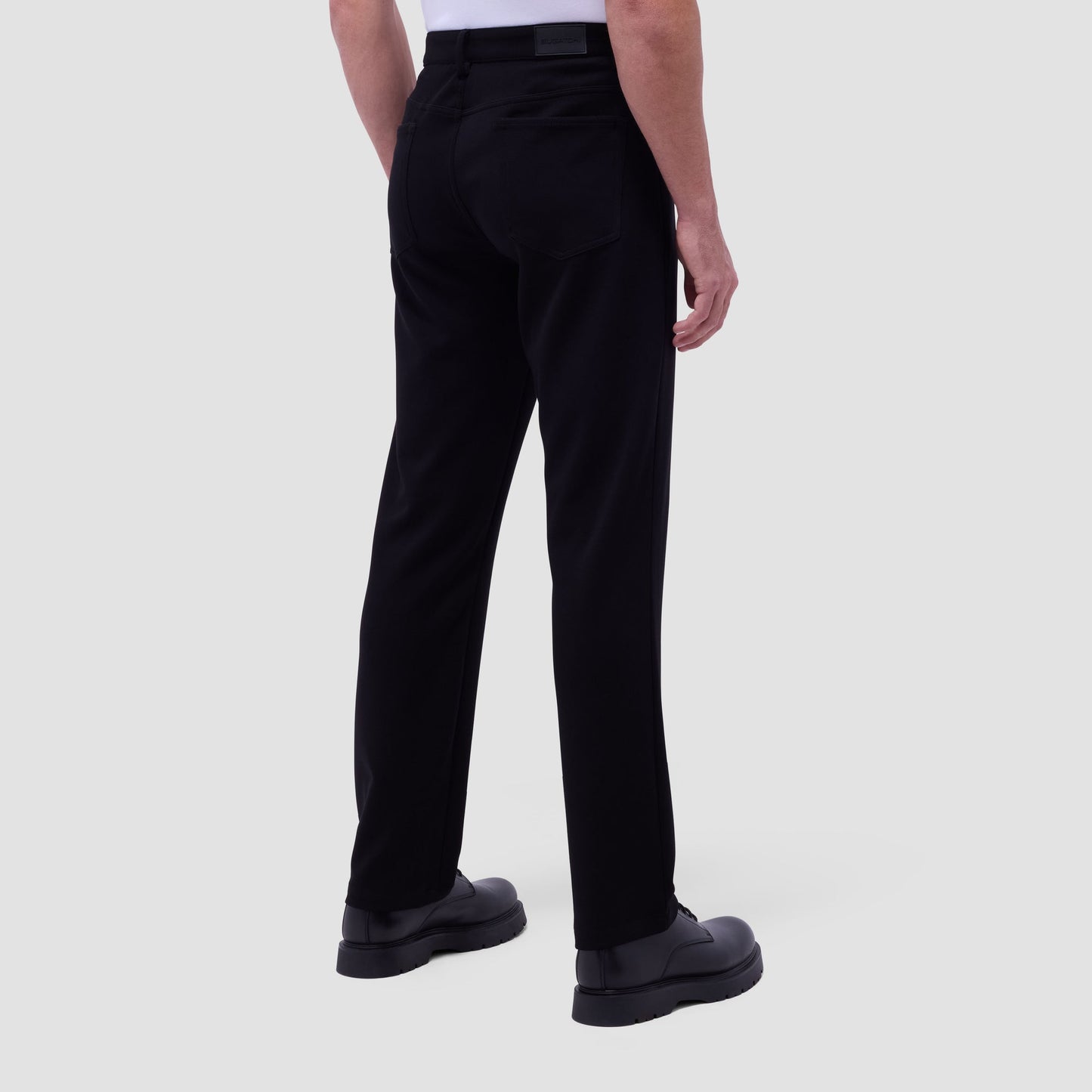 Bugatchi Soft Touch™ Solid Five-Pocket Pants Black