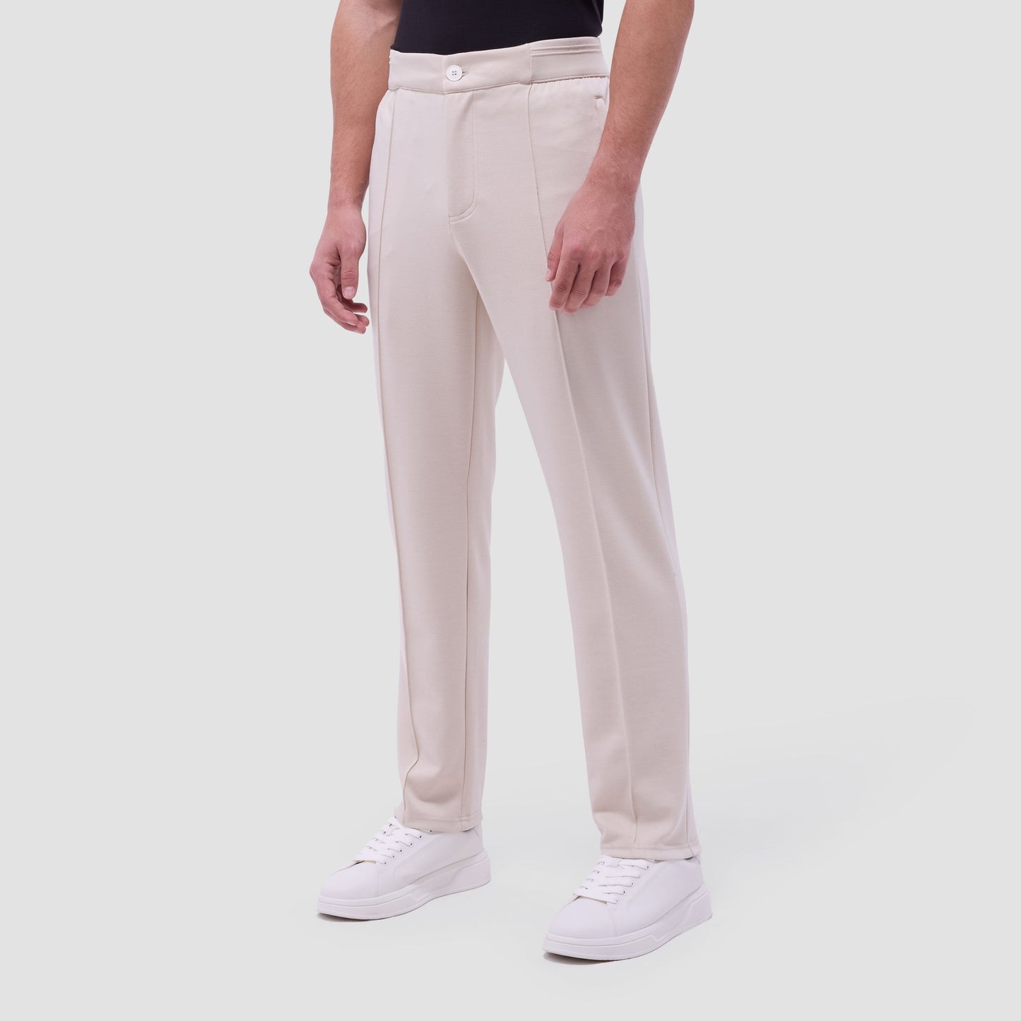 Bugatchi Soft Touch™ Solid Casual Pants Almond