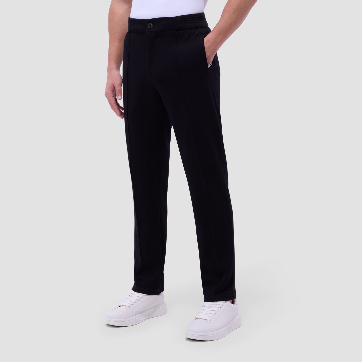 Bugatchi Soft Touch™ Solid Casual Pants Black