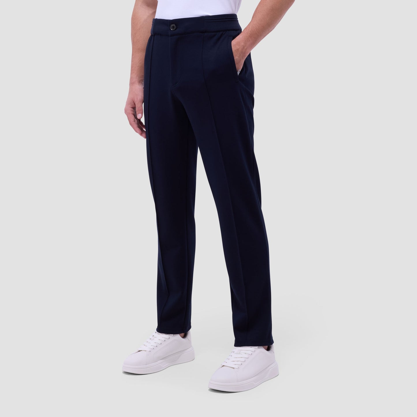 Bugatchi Soft Touch™ Solid Casual Pants Navy