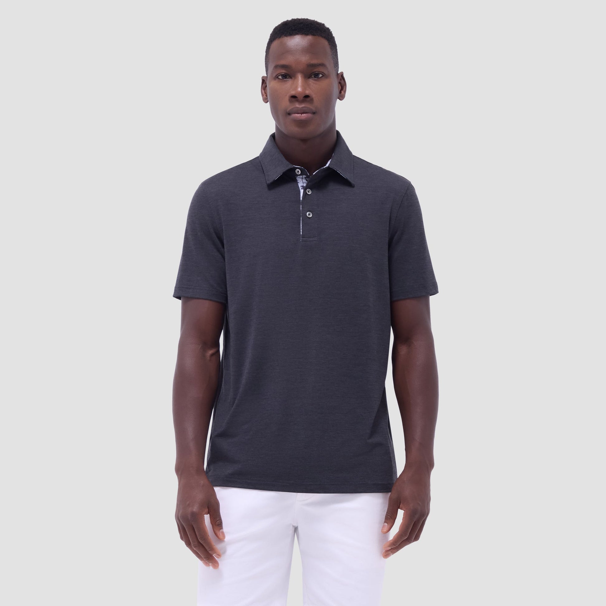 Bugatchi UV50 Performance Polo Black