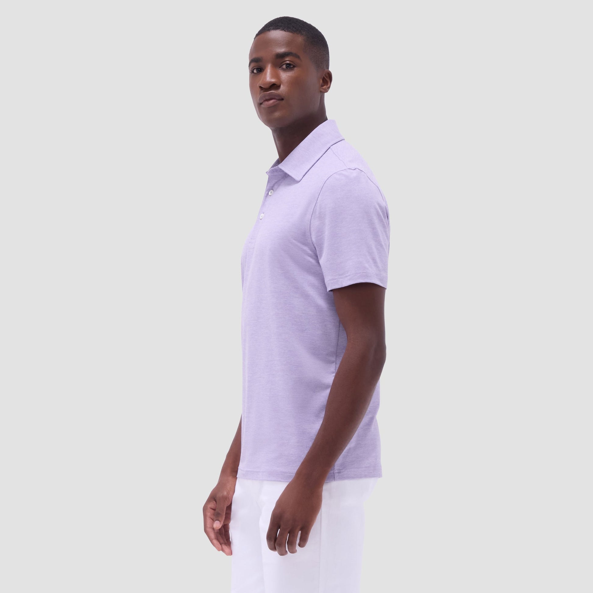 Bugatchi UV50 Performance Polo Lilac
