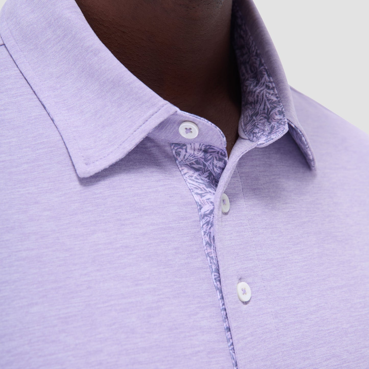 Bugatchi UV50 Performance Polo Lilac