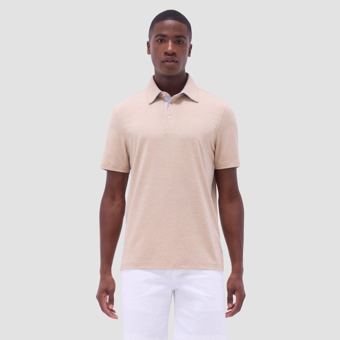 Bugatchi UV50 Performance Polo Sand