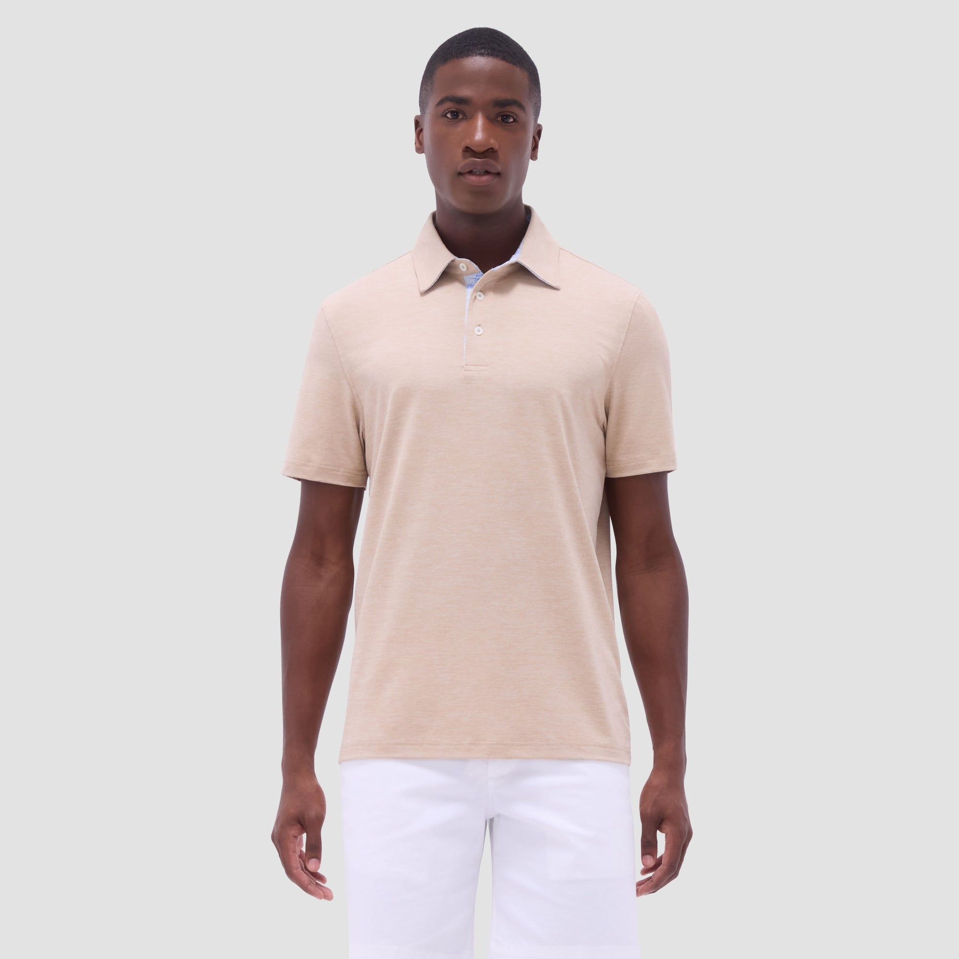Bugatchi UV50 Performance Polo Sand