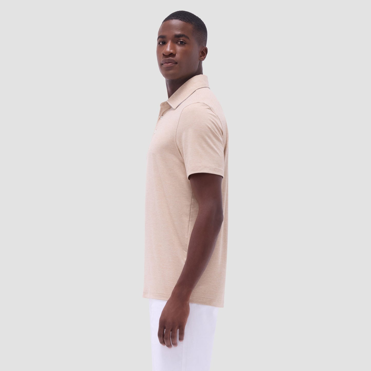 Bugatchi UV50 Performance Polo Sand