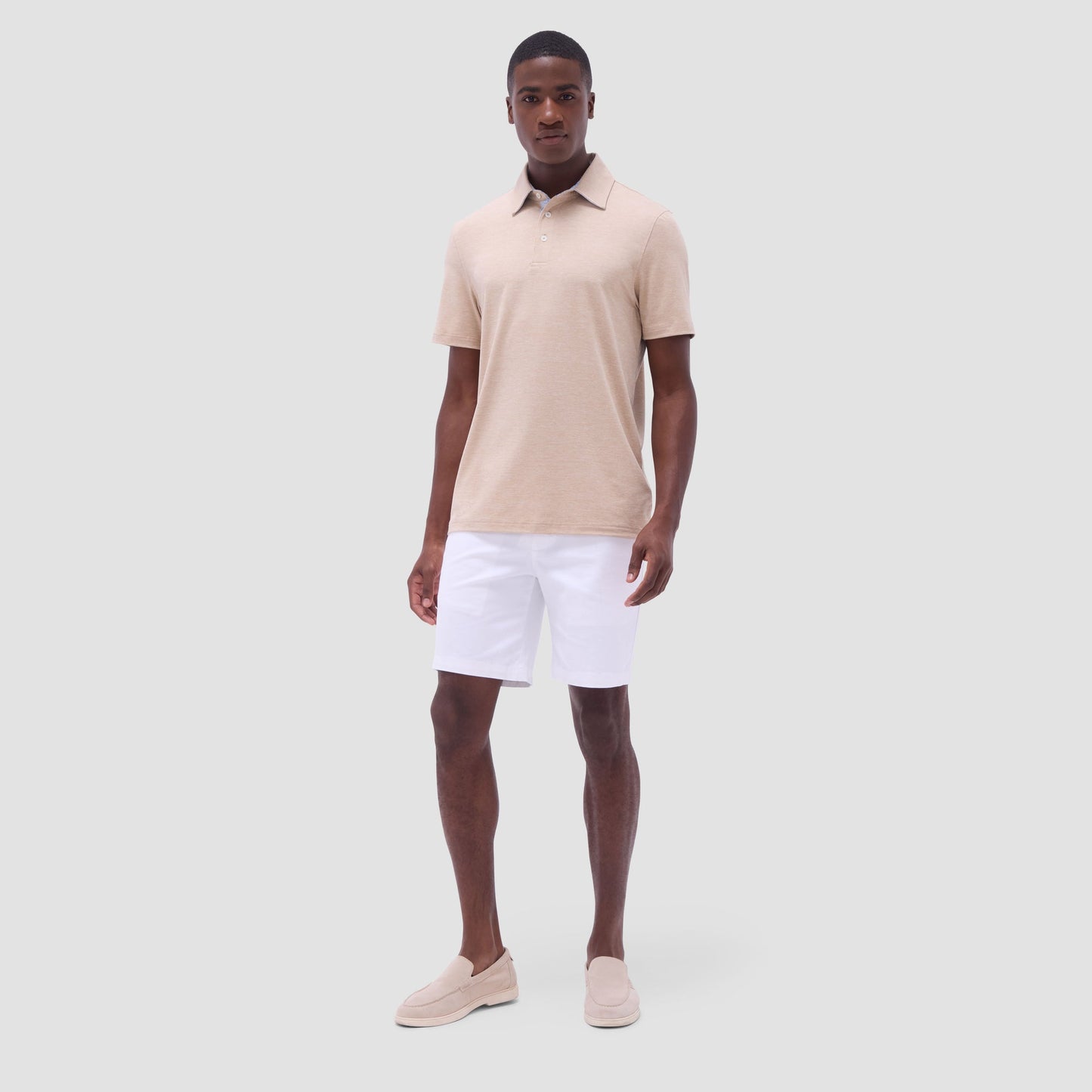 Bugatchi UV50 Performance Polo Sand