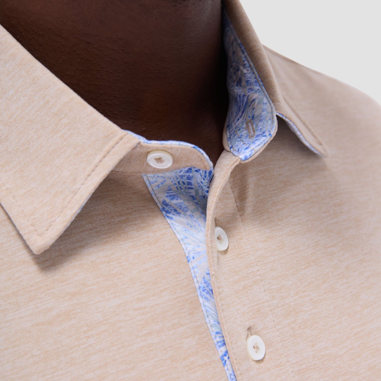 Bugatchi UV50 Performance Polo Sand