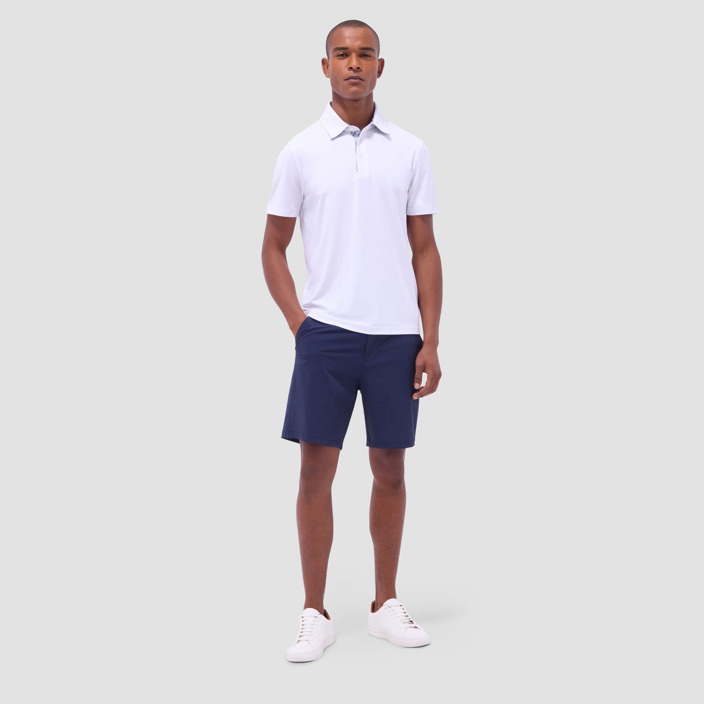 Bugatchi UV50 Performance Polo White
