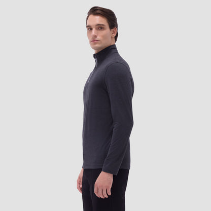 Bugatchi UV50 Performance Quarter-Zip Pullover Black