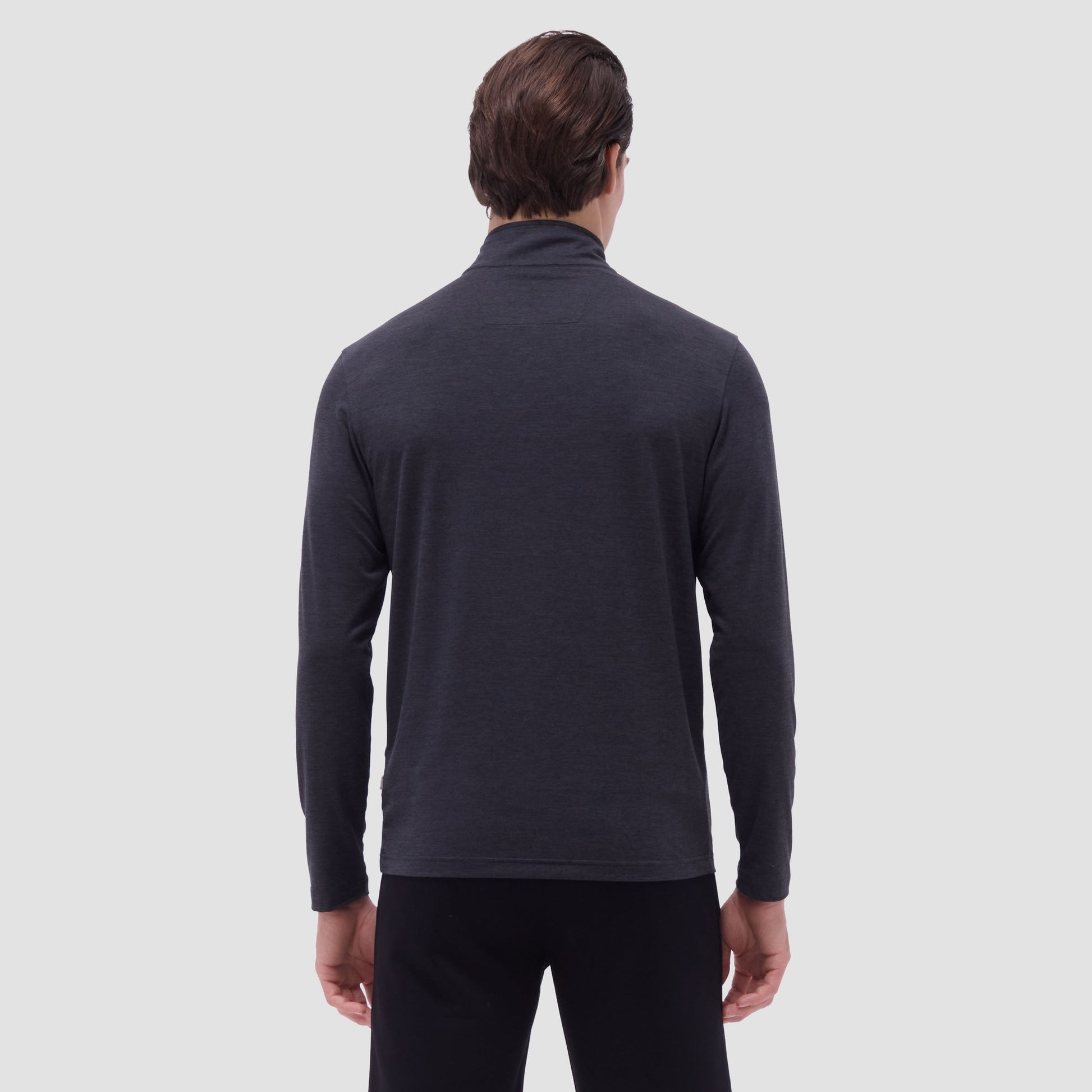 Bugatchi UV50 Performance Quarter-Zip Pullover Black