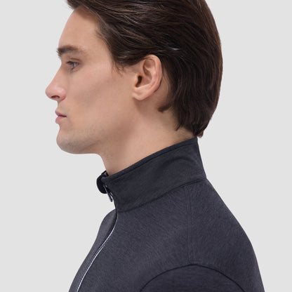 Bugatchi UV50 Performance Quarter-Zip Pullover Black