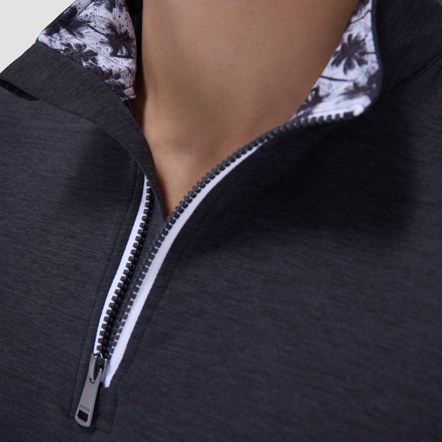 Bugatchi UV50 Performance Quarter-Zip Pullover Black