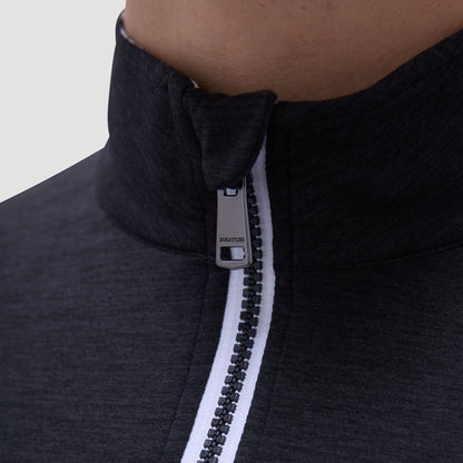 Bugatchi UV50 Performance Quarter-Zip Pullover Black