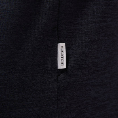 Bugatchi UV50 Performance Quarter-Zip Pullover Black