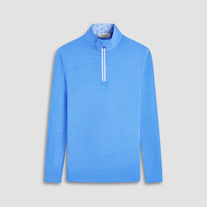 Bugatchi UV50 Performance Quarter-Zip Pullover Classic Blue
