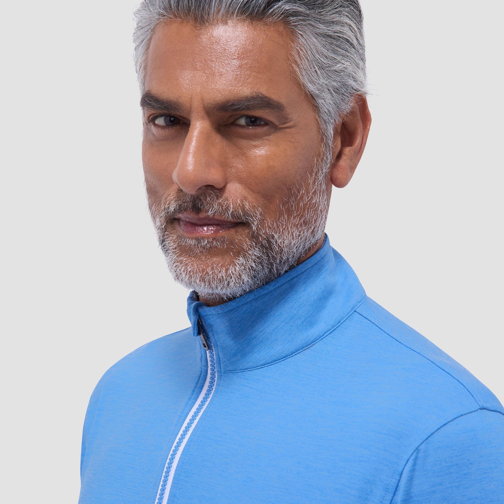 Bugatchi UV50 Performance Quarter-Zip Pullover Classic Blue