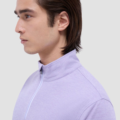 Bugatchi UV50 Performance Quarter-Zip Pullover Lilac