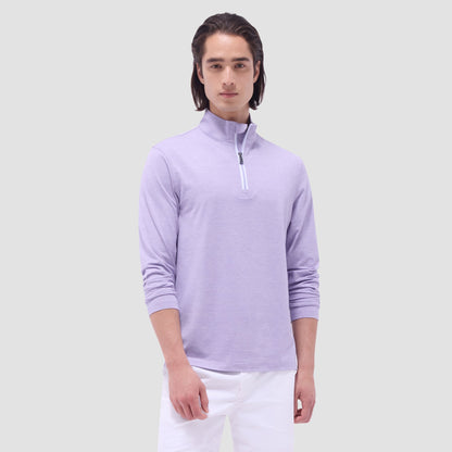 Bugatchi UV50 Performance Quarter-Zip Pullover Lilac