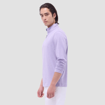Bugatchi UV50 Performance Quarter-Zip Pullover Lilac