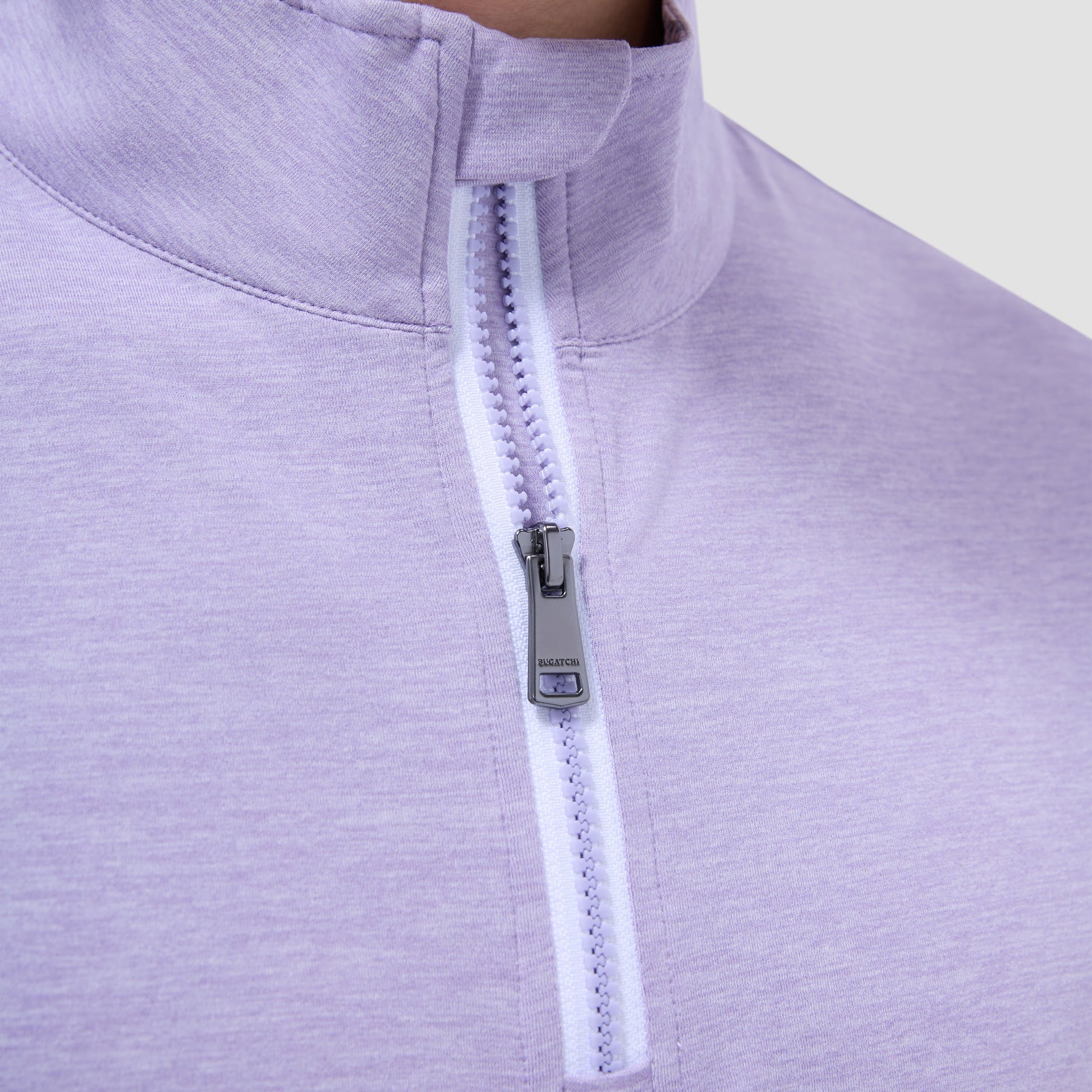 Bugatchi UV50 Performance Quarter-Zip Pullover Lilac