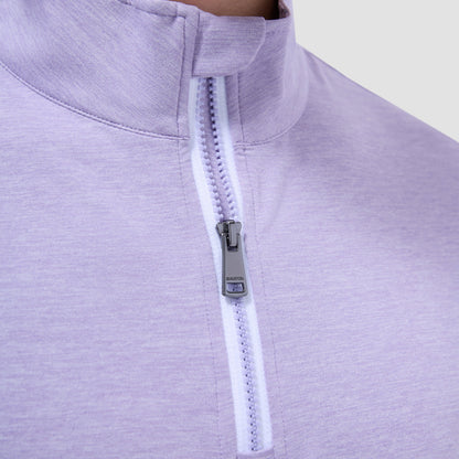 Bugatchi UV50 Performance Quarter-Zip Pullover Lilac