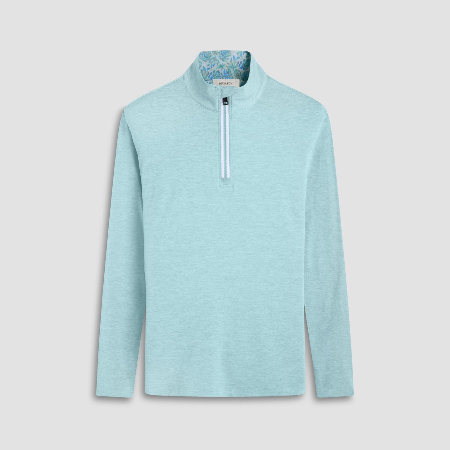 Bugatchi UV50 Performance Quarter-Zip Pullover Menthol
