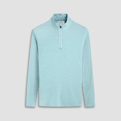 Bugatchi UV50 Performance Quarter-Zip Pullover Menthol